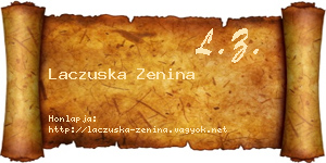 Laczuska Zenina névjegykártya